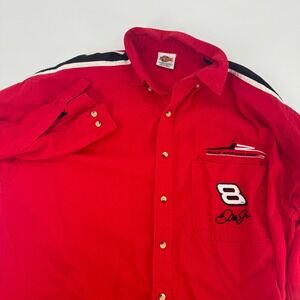 Dale Earnhardt Jr 8 Winners‎ Circle Racing Nascar Button Shirt XL